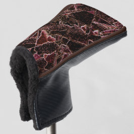 textuur van gekerfd bruin gesteente golfheadcover