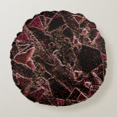 textuur van gekerfd bruin gesteente rond kussen (Voorkant)