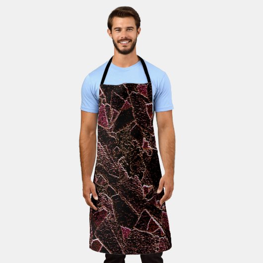 textuur van gekerfd bruin gesteente schort (Gedragen)