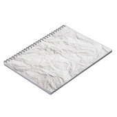 textuur van gekreukeld papier notitieboek (Linkerzijde)