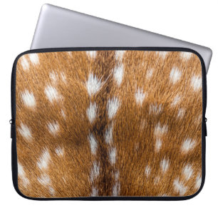 textuur van gepotte hertenbont laptop sleeve