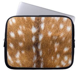 textuur van gepotte hertenbont laptop sleeve