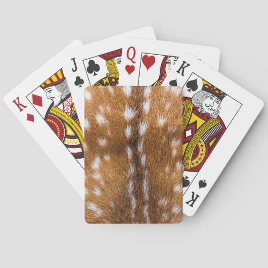 textuur van gepotte hertenbont pokerkaarten (Achterkant)