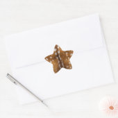 textuur van gepotte hertenbont ster sticker (Envelop)