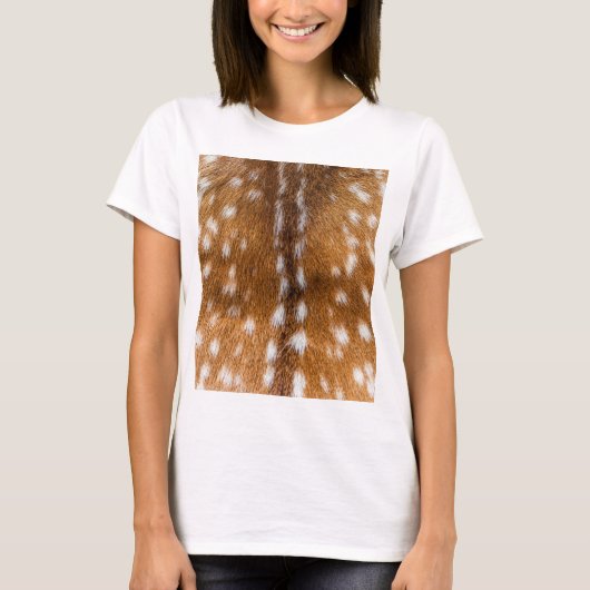 textuur van gepotte hertenbont t-shirt (Voorkant)