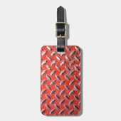 Textuur van geverfd metaal bagagelabel (Voorkant verticaal)