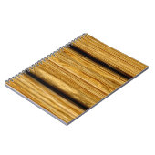 textuur van geweerde houten planken notitieboek (Linkerzijde)