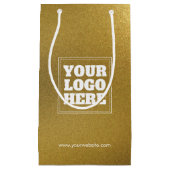 Textuur van goudpenseel Bord QR-code Klein Cadeauzakje (Voorkant)