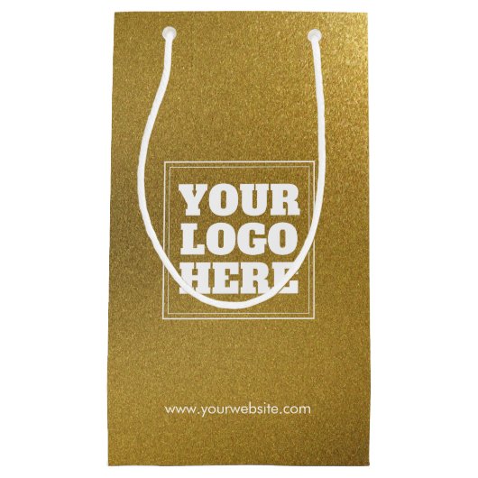 Textuur van goudpenseel Bord QR-code Klein Cadeauzakje (Voorkant)