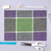 Textuur van groene en Paarse glaswol Tissuepapier (Craft)