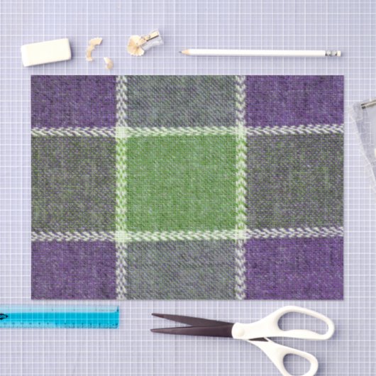 Textuur van groene en Paarse glaswol Tissuepapier (Craft)