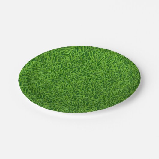 textuur van groengras papieren bordje (Gekanteld)