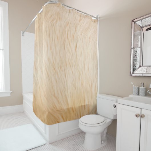 textuur van haar van geiten douchegordijn (In situ)