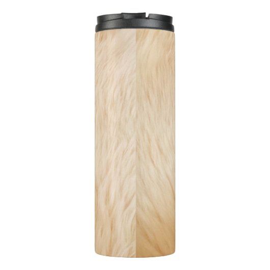 textuur van haar van geiten thermosbeker (Achterkant)