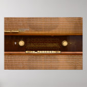 textuur van het deelvenster radioreset retro-muzi poster (Voorkant)