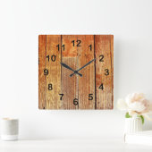 textuur van het karton vierkante klok (Huis)