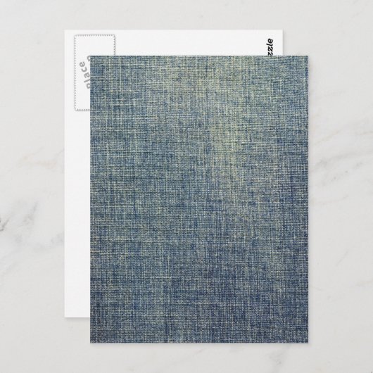 textuur van het vete denimweefsel briefkaart (Voorkant / Achterkant)