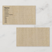 Textuur van hoge kwaliteit van het katoencanvas visitekaartje (Voorkant / Achterkant)