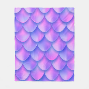 textuur van holografisch violet staart van zeemsta fleece deken