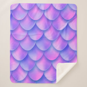 textuur van holografisch violet staart van zeemsta sherpa deken