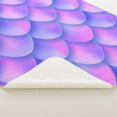 textuur van holografisch violet staart van zeemsta sherpa deken (3/4)