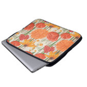 TEXTUUR VAN HOUT MET PASTEL-STROMEN LAPTOP SLEEVE (Voorkant onderkant)