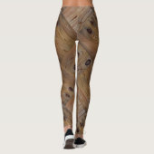 textuur van hout, natuurlijke achtergrondstructuur leggings (Achterkant)