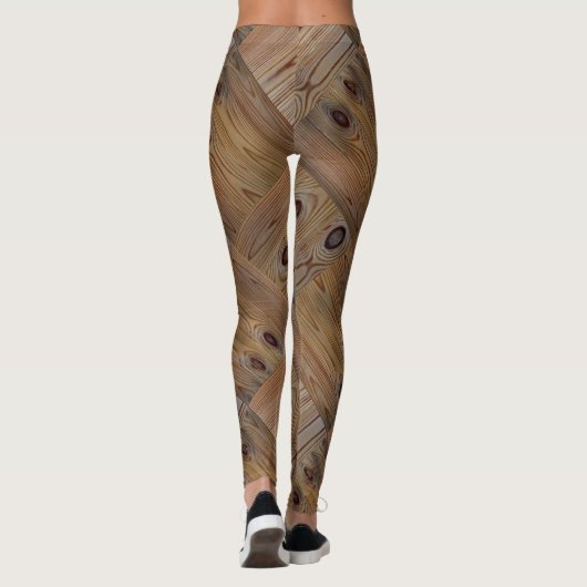 textuur van hout, natuurlijke achtergrondstructuur leggings (Achterkant)