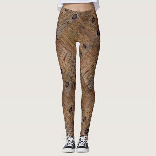 textuur van hout, natuurlijke achtergrondstructuur leggings (Voorkant)