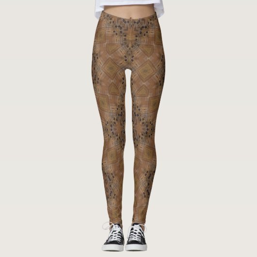 textuur van hout, natuurlijke achtergrondstructuur leggings (Voorkant)