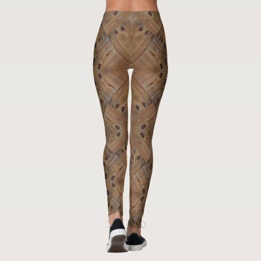 textuur van hout, natuurlijke achtergrondstructuur leggings (Achterkant)