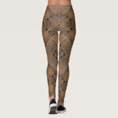 textuur van hout, natuurlijke achtergrondstructuur leggings (Achterkant)