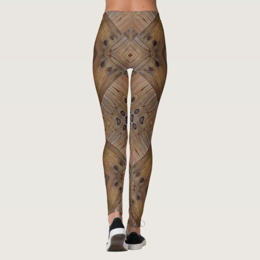 textuur van hout, natuurlijke achtergrondstructuur leggings (Achterkant)