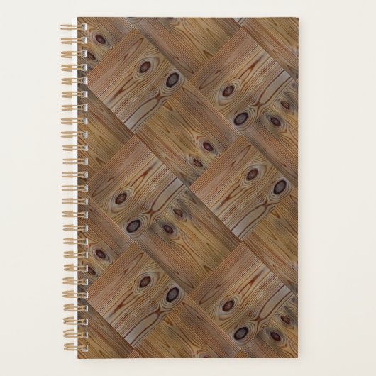 textuur van hout, natuurlijke achtergrondstructuur planner (Voorkant)