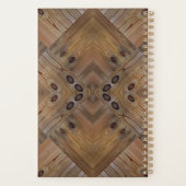textuur van hout, natuurlijke achtergrondstructuur planner (Achterkant)