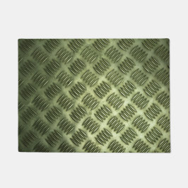 Textuur van industriële metalen vloerbedekking deurmat