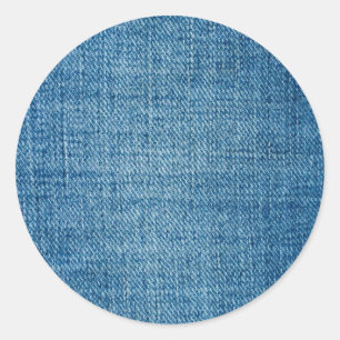 textuur van Jeans weefsel Ronde Sticker