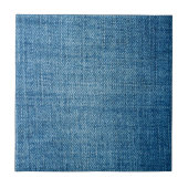 textuur van Jeans weefsel Tegeltje (Voorkant)