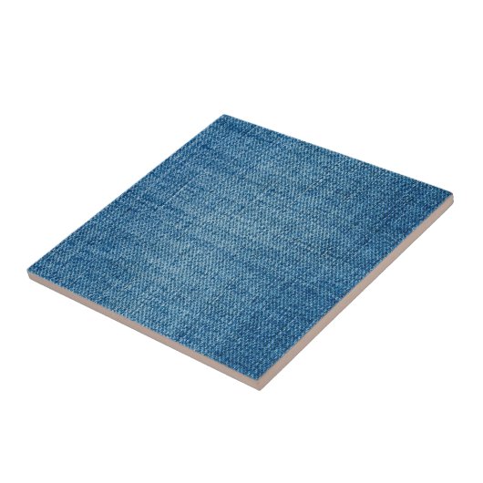 textuur van Jeans weefsel Tegeltje (Zijkant)