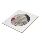 Textuur van katoenvlas tegeltje (Zijkant)