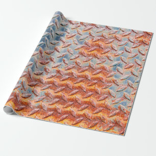 Textuur van korrelvormige metalen. Closeup Rusty m Cadeaupapier