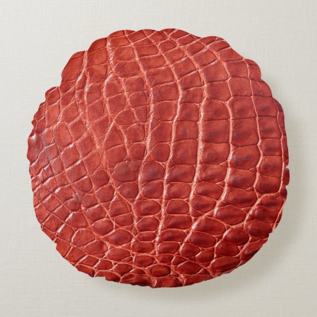 textuur van krokodilleder rond kussen (Voorkant)