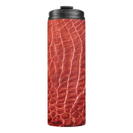 textuur van krokodilleder thermosbeker (Voorkant)