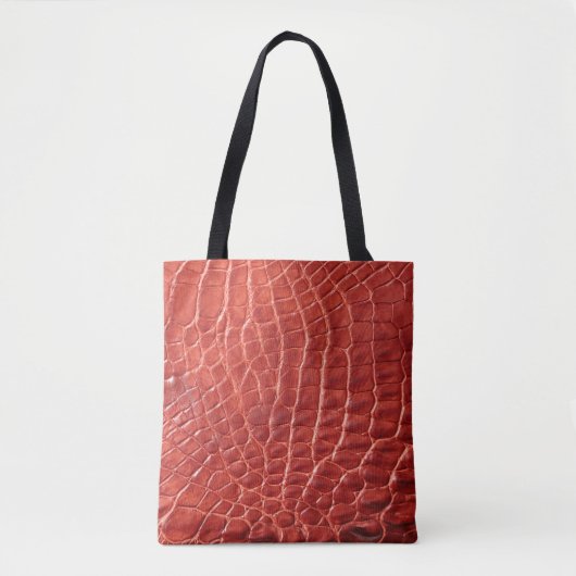 textuur van krokodilleder tote bag (Voorkant)