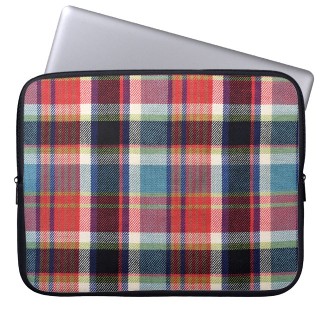 textuur van kwadraat textiel  laptop sleeve (Voorkant)