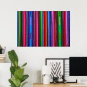 Textuur van Mexicaans weefsel Poster (Thuiskantoor)