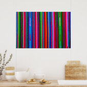 Textuur van Mexicaans weefsel Poster (Keuken)