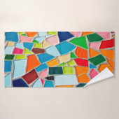 textuur van mozaïektegels sjabloon badhanddoek (Badhanddoek)