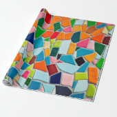 textuur van mozaïektegels sjabloon cadeaupapier (Uitgerold)