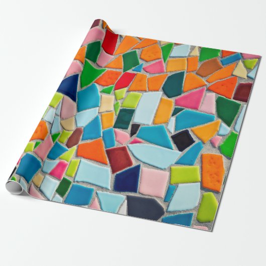 textuur van mozaïektegels sjabloon cadeaupapier (Uitgerold)